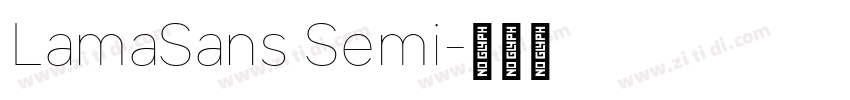 LamaSans Semi字体转换